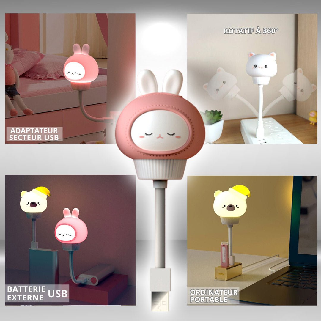 LOT DE 2 Veilleuses tactile à LED | Touch-Night Lamp™ - Bébé Diana